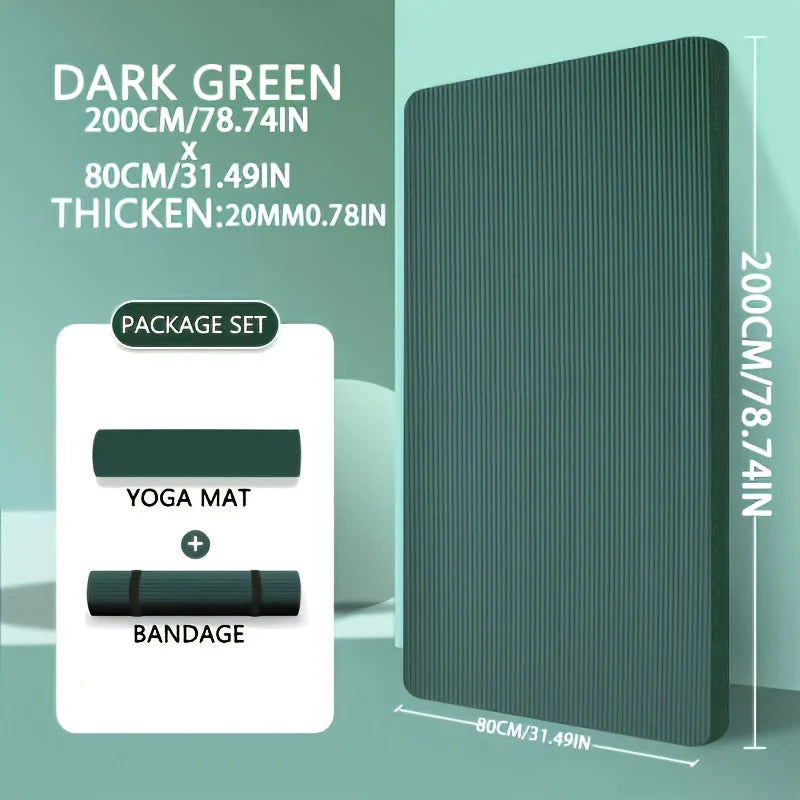 15/20mm Thick NBR Yoga Mat Moisture-proof Outdoor Non-Slip Durable Camping Picnic Mat Exercise Gym Fitness Workout