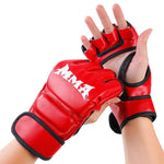 Half Finger Boxing Gloves Pu Leather Mma Fighting Kick Gloves Sanda Training Mma Taekwondo Boxing Sandbag Adult Tkd Fight G H6l5