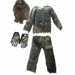Halloween Zombie Costume for Kids & Adults – Scary Skeleton Living Dead Monster Costume, Spooky Ghost Outfit for Halloween Parties