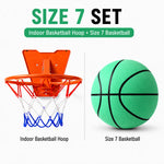 Silent Basketball Hoop Set, Indoor Foam Basketball with Mini Hoop, No Noise Training Ball for Home, Apartment & Kids Practice