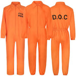 Adult Orange Prisoner Halloween Costume – Unisex Carnival Cosplay Jumpsuit