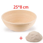 KeMorii Natural Rattan Bread Proofing Basket Handmade Rattan Wicker Baking Bowl Dough Fermentation Sourdough Banneton Bread Basket