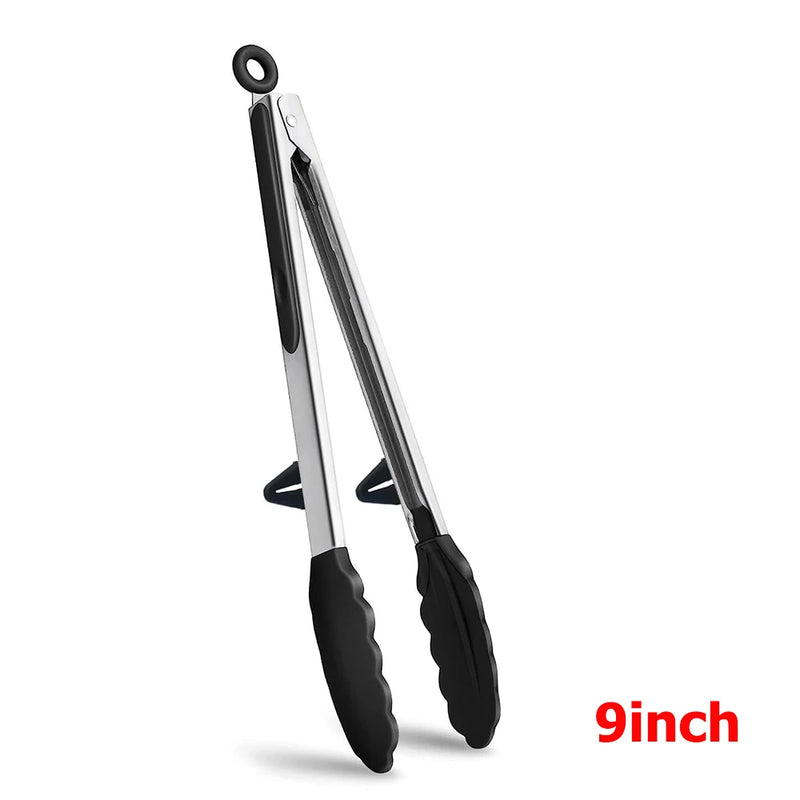 east Essentials Kitchen Tongs Silicone Food Tongs Non Stick Cooking Serving Tongs For BBQ Salad Steak Pasta Spaghetti Noodles