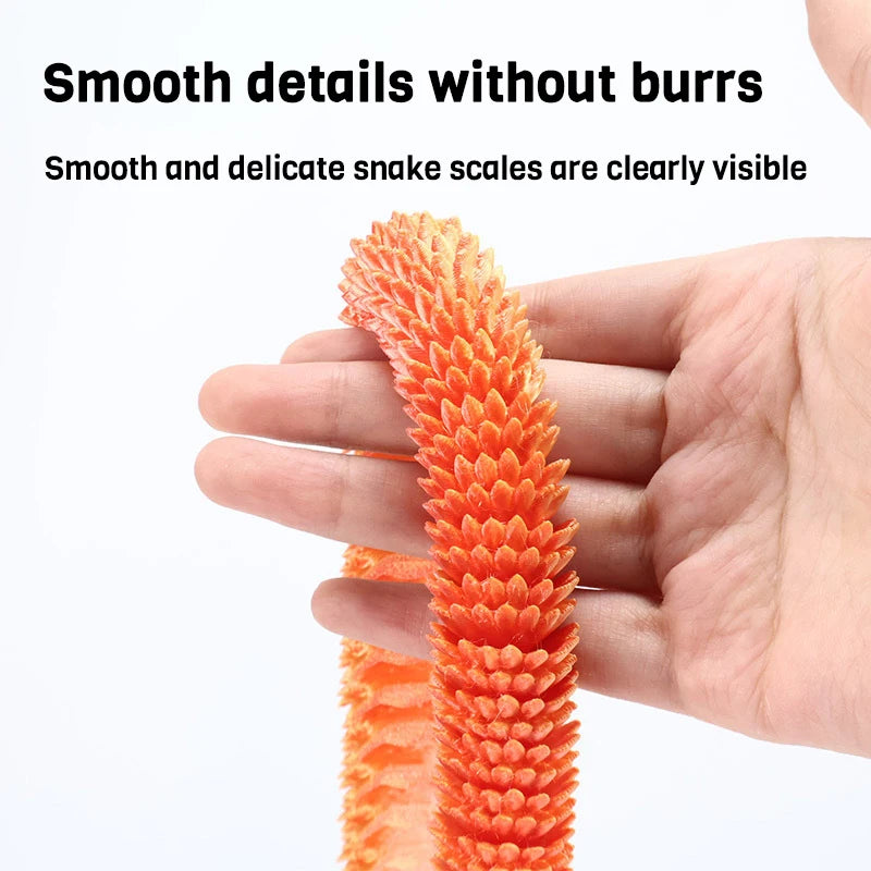 3D Printed Snake Realistic Snake Statue Movable Joint Fidget Toys