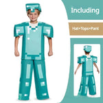 Pixel Adventure Role-Play Costume Set for Kids – Game-Inspired Boys' & Girls' Outfit for Holiday Parties, Stage Performances & Christmas Gifts