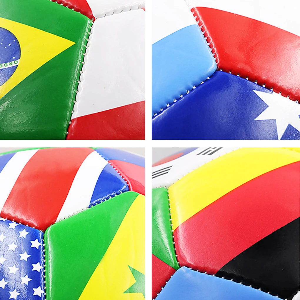 National Flag Printed Football Size 5 Official Match Soccer Ball PVC 2.7mm Thickened Team Training Ball for Outdoor Sports