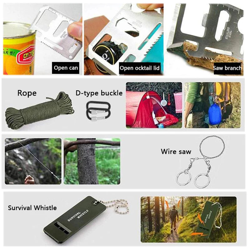 Survival First Aid Kit Survival Full Set Molle Outdoor Gear Emergency Kits