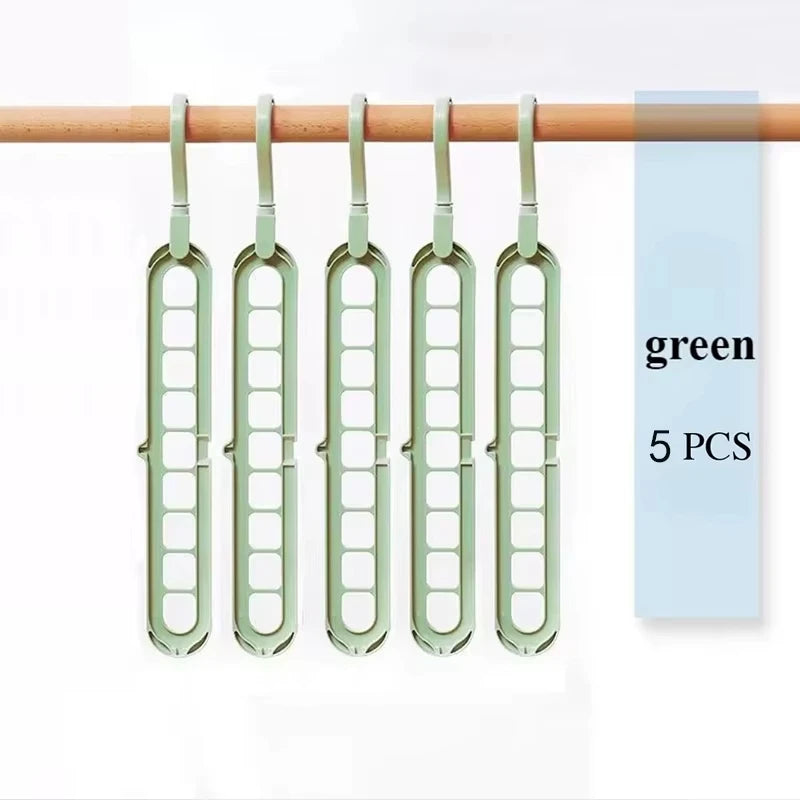 9-Hole Clothes Hanger Organizer Wardrobe Space Saving Storage Hanger for Clothes Folding Magic Hangers Closet Drying Racks Home