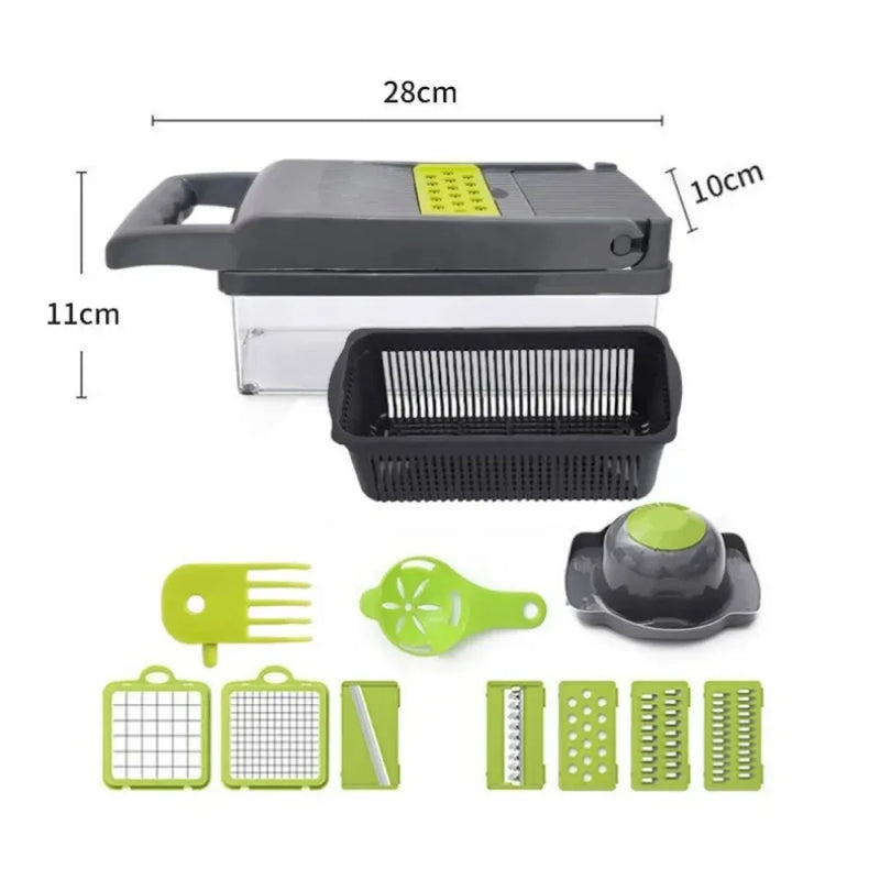 Galavilly Multifunctional Vegetable Chopper Handle Food Grate Food Chopper Vegetable Slicer Dicer Cut 14/16 in 1 Kitchen Items Cocina