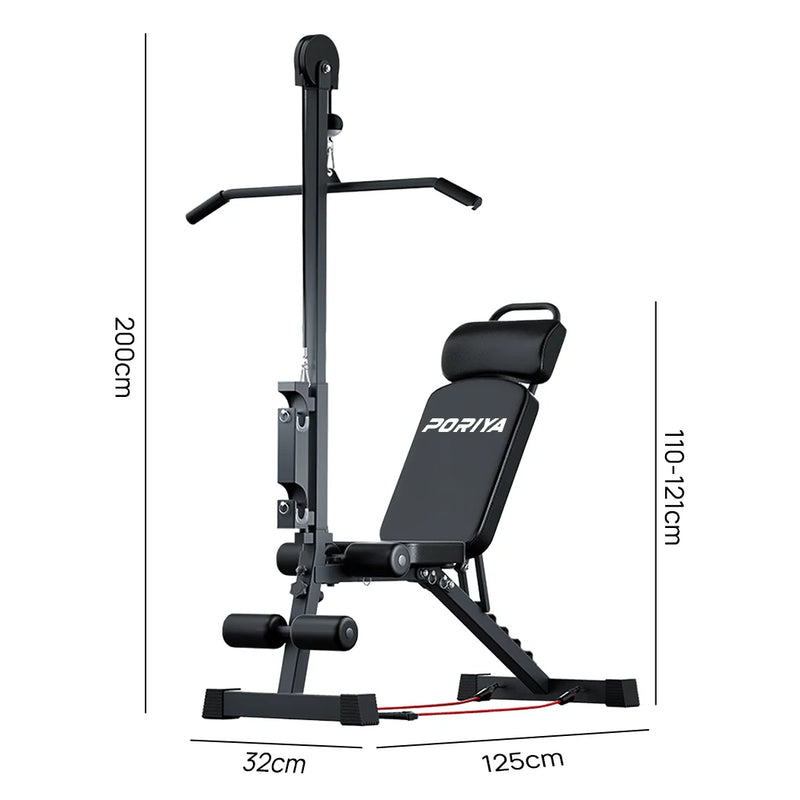PORIYA 9 in 1 Foldable Adjustable Weight Bench Fitness Bench Adjustable Bench Gym