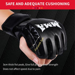 Half Finger Boxing Gloves Pu Leather Mma Fighting Kick Gloves Sanda Training Mma Taekwondo Boxing Sandbag Adult Tkd Fight G H6l5