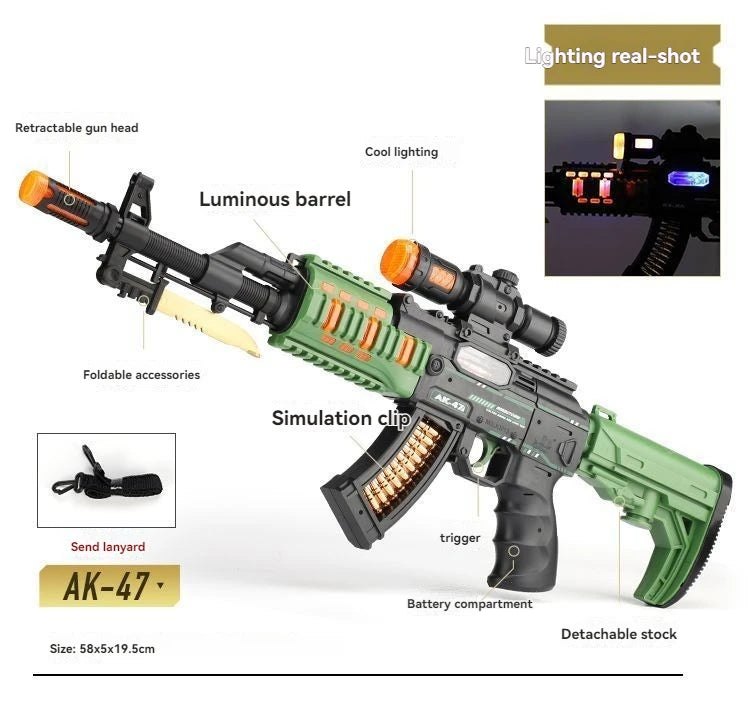 AK/SCAR Toy Rifle – Sound, Light & Vibration