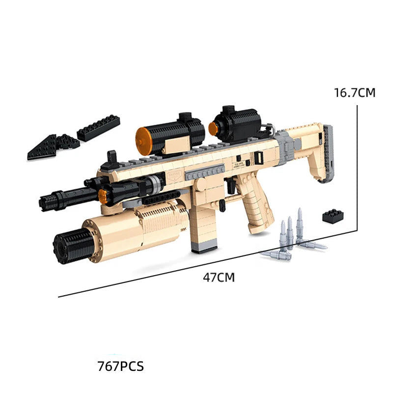 Lego STYLE Technique Guns Kit Revolving Pistol Sets SWAT Military WW2 Weapons