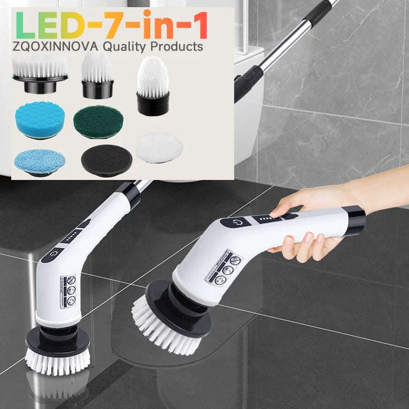 Cordless Household Spin Scrubber Kitchen Gadgets Hairbrushes Bathroom Broom Toilet Multipurpose Cleaning Brush Electric Mops