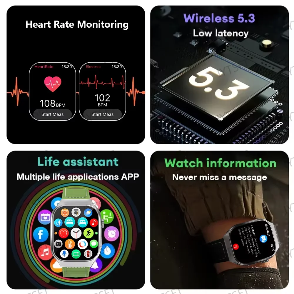 LAXASFIT 2.01 Inch Curved Screen Smart Watch