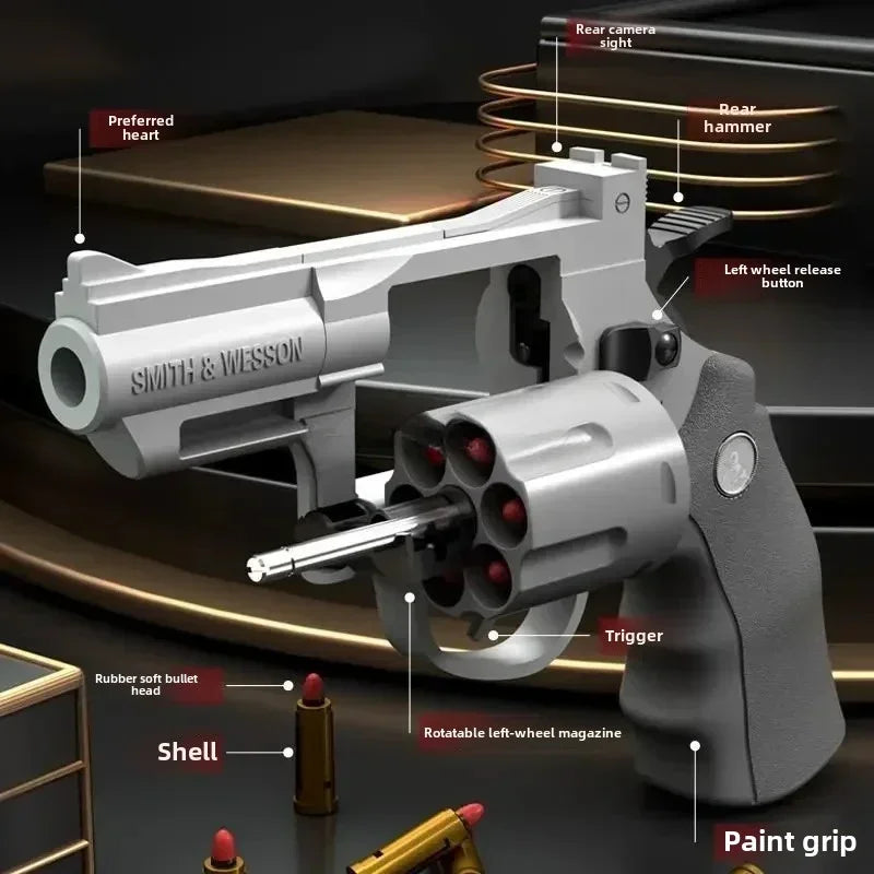 Toy Revolver Continuous Firing ZP5 Soft Dart Blaster Toy