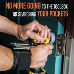 5 Rows 15 Magnets Powerful Magnetic Tool Magnetic Wristband Secure Screws Nails Drill Bits Strong Magnetic Wrist Tool Kits Parts Best for Father's Day