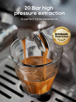 HiBREW 20Bar Semi Automatic Espresso Coffee Machine Temperature Adjustable 58mm Portafilter Cold/Hot Coffee Maker Metal