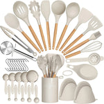 MasterBro 36pcs silicone utensil cooking set with holder