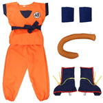 NEW Goku Cosplay Costume for Kids & Adults – Son Goku Super Saiyan Training Suit with Wig, Party Outfit