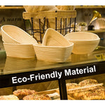 KeMorii Natural Rattan Bread Proofing Basket Handmade Rattan Wicker Baking Bowl Dough Fermentation Sourdough Banneton Bread Basket