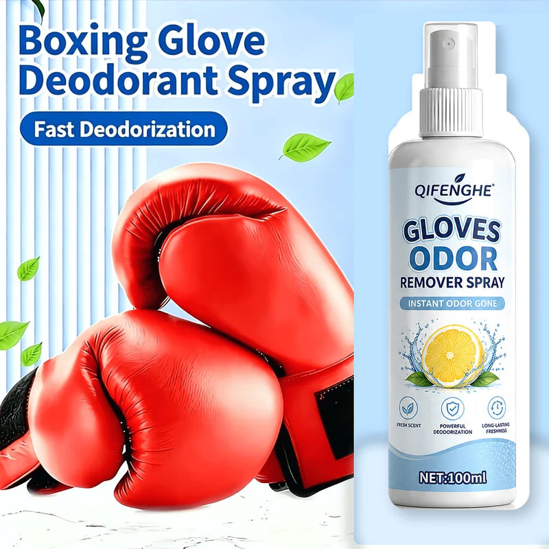Boxing Glove Deodorant Spray, All-In-One Sports Equipment Odor Eliminator for Taekwondo Guards, Punching Bags, Hockey Gear & Lea