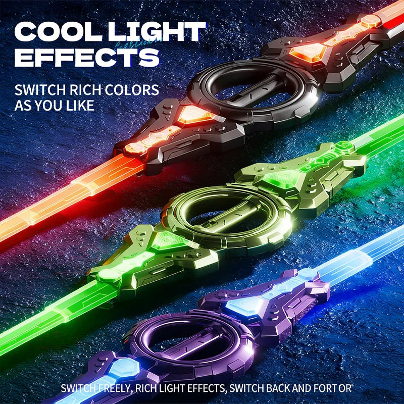 Rotate Sword Double Ended Retractable Multi-Colour Flash LED Light Toy