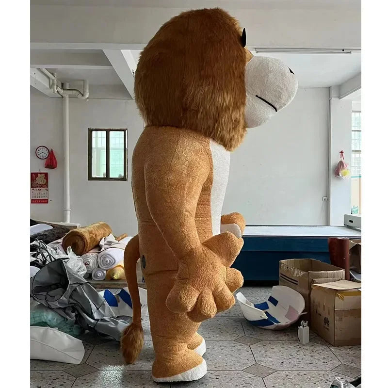Giant Inflatable Lion Mascot Costume – Adult Cartoon Animal Costume for Halloween, Advertising, Events & Parties