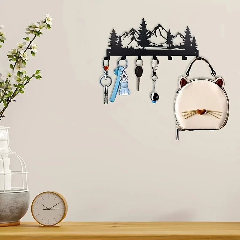 Home4Home Metal Forest Key Hook - Wall-Mounted, Easy to Install, Ideal for Towels, Hats & Wallets, Bathroom Decor Storage
