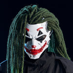 Cyberpunk Clown Mask with Braids – 2D Resin Cosplay Mask, Halloween Anime Role-Playing Prop, Costume Gift & Toy