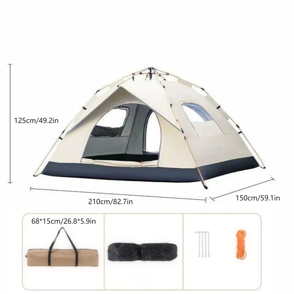 Pakicetus Automatic Quick-Open Outdoor Family Tent