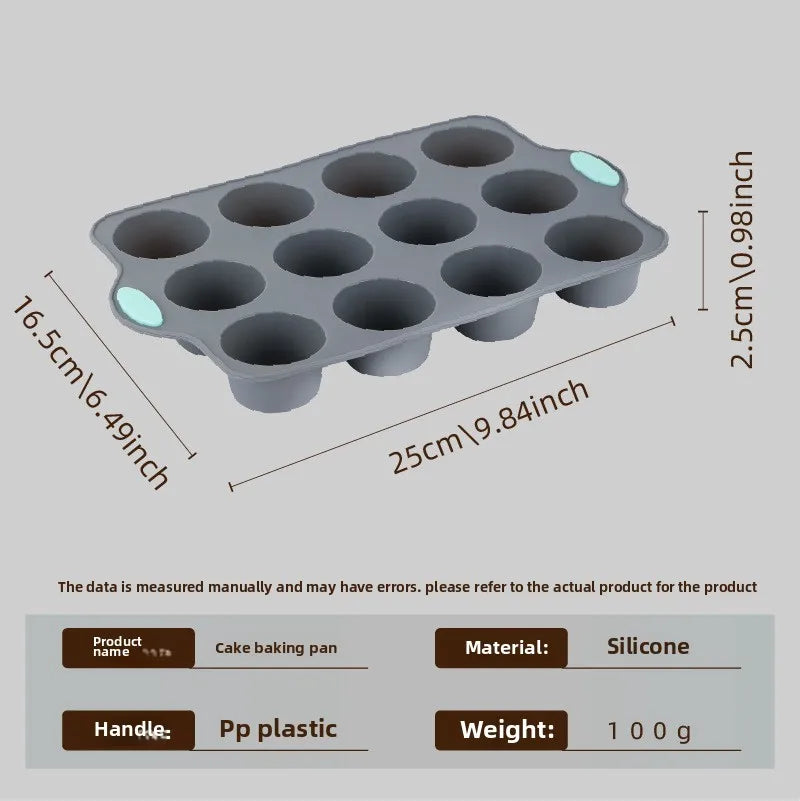 east Essentials High-temperature resistant silicone cake Mold, chiffon cookie, toast muffin cup, non-stick cake Mold, baking Mold