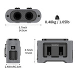 Socool 14500mAh Portable Waist Fan Dual Airflow Outlet Turbo Motors with Four Clips Emergency Flashlight Power Bank
