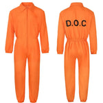 Adult Orange Prisoner Halloween Costume – Unisex Carnival Cosplay Jumpsuit