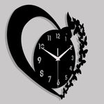 east Home Heart shaped frameless design acrylic silent clock living room bedroom home decoration Mother's Day New Year Easter gift
