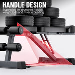 PORIYA 9 in 1 Foldable Adjustable Weight Bench Fitness Bench Adjustable Bench Gym
