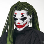 Cyberpunk Clown Mask with Braids – 2D Resin Cosplay Mask, Halloween Anime Role-Playing Prop, Costume Gift & Toy
