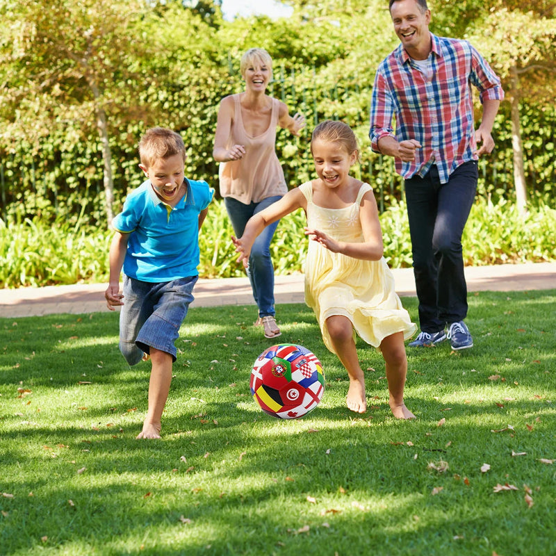 National Flag Printed Football Size 5 Official Match Soccer Ball PVC 2.7mm Thickened Team Training Ball for Outdoor Sports