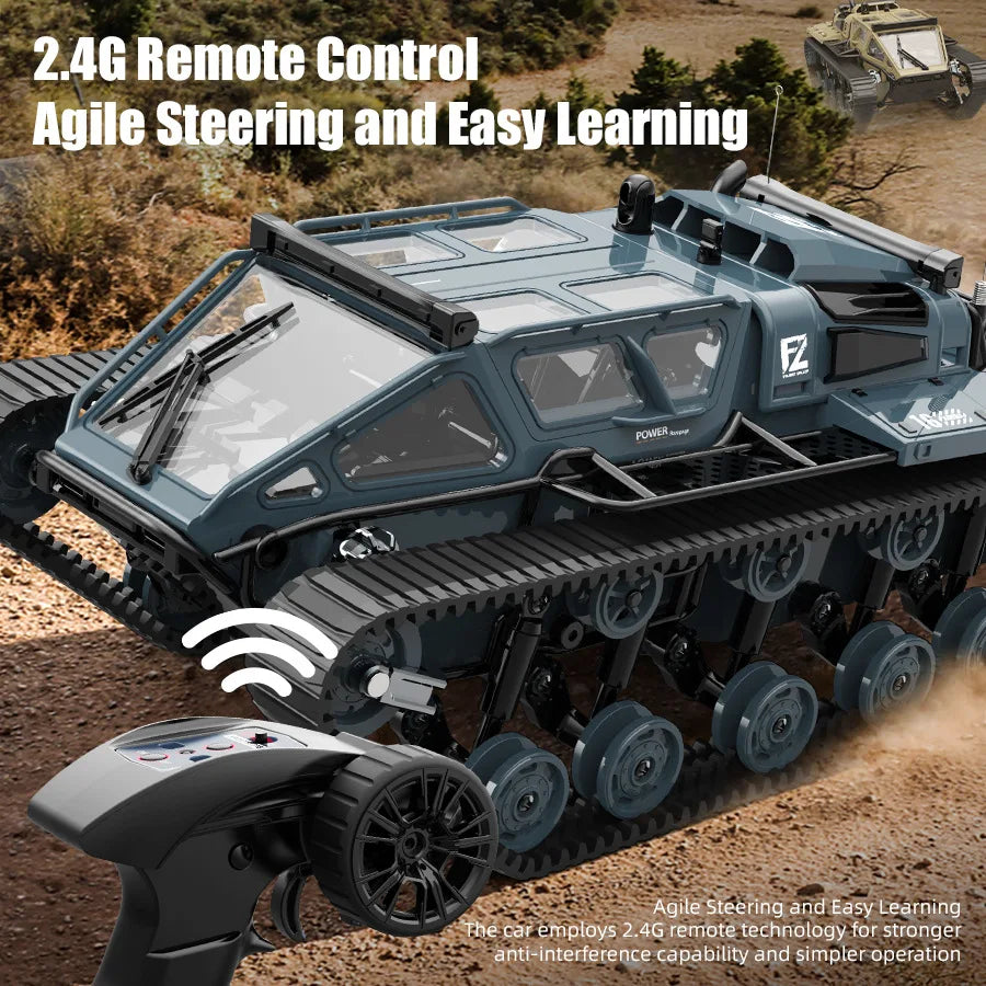 RC Tank Remote Control Car With 360° Rotation Drift RC Model Off-Road Vehicle