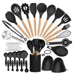 MasterBro 36pcs silicone utensil cooking set with holder