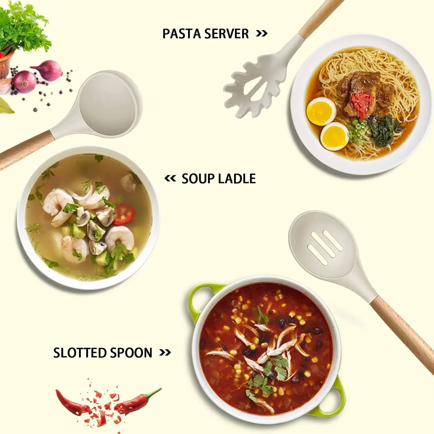 MasterBro 36pcs silicone utensil cooking set with holder