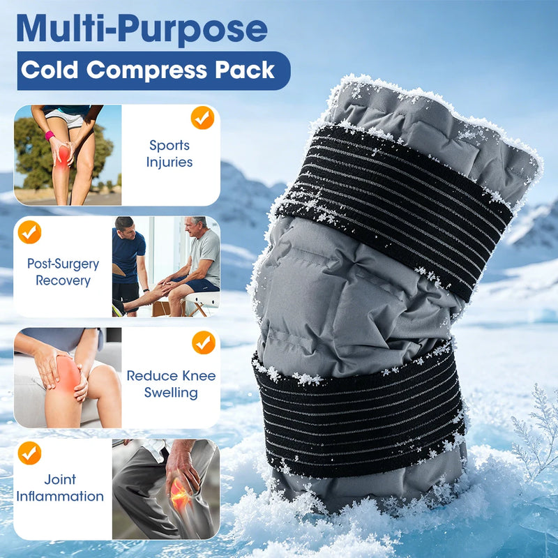 Large Ice Pack For Back/Waist/Knee/Shoulder Reusable Hot And Cold Compress Gel Pad Sports Injury Care Swelling Bruise Ice Wrap