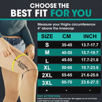 1/2PCS Full Leg Copper Compression Sleeves for Men And Women Long Knee Brace Support for Basketball, Running, Workout, Cycling