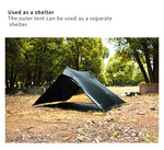 Aricxi tent 2 Person Outdoor Ultralight Camping Tent 3 Season Professional 15D Silnylon Rodless Tent grey black