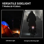 Clip-On Mini Portable LED Flashlight with Side COB Light Magnetic Tail USB Rechargeable