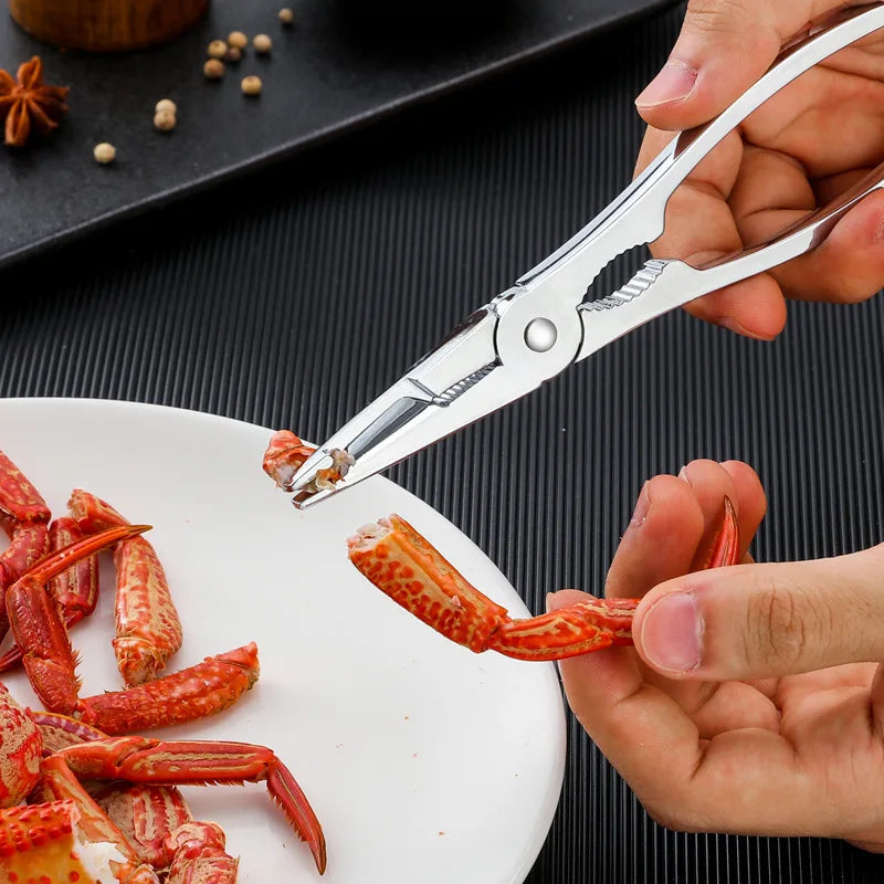 Ishmet Seafood Tools Multi-functional Zinc Alloy Claws Crab Needles Crab Scissors Kitchen Seafood Tools
