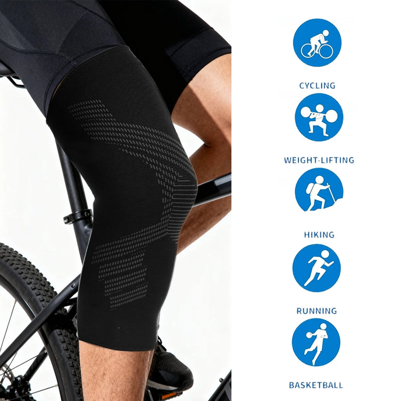 1/2PCS Full Leg Copper Compression Sleeves for Men And Women Long Knee Brace Support for Basketball, Running, Workout, Cycling