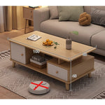 east Home Coffee table living room household modern simple coffee table small apartment solid wood leg tea table tea table square