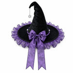 Gothic Lolita Witch Hat – Satin Bow, Lace & Star Pendant Bendable Masquerade Costume Hat for Women, Halloween Party & Cosplay