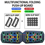 Fit & Smith Portable Multifunctional Push-up Board Set With Handles Foldable Fitness Equipment For Chest Abdomen Arms And Back Training